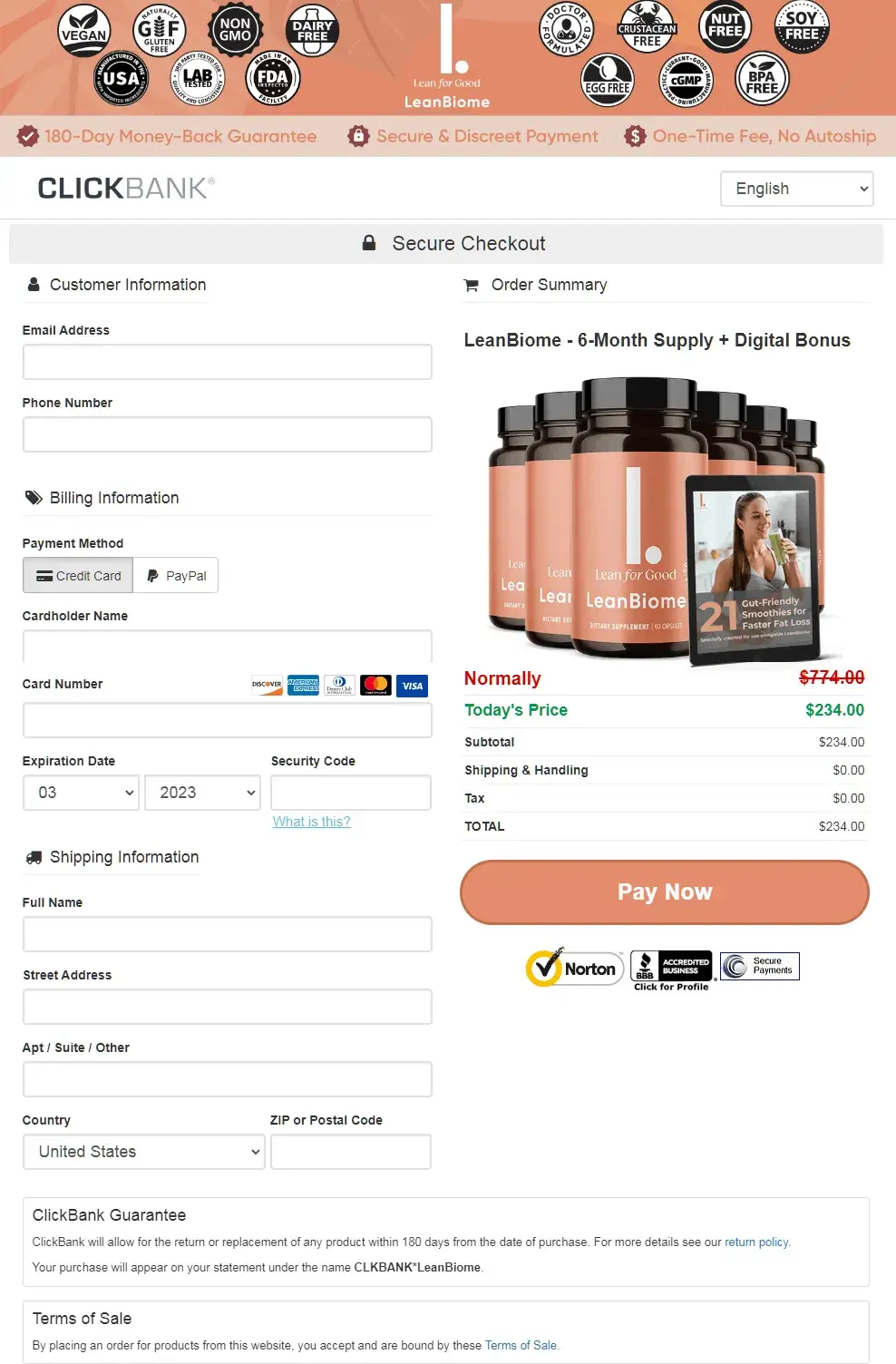 100% Secure Checkout - ClickBank Payment Gateway